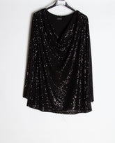 Pailliet bluse med scoop hals - ITNOV24